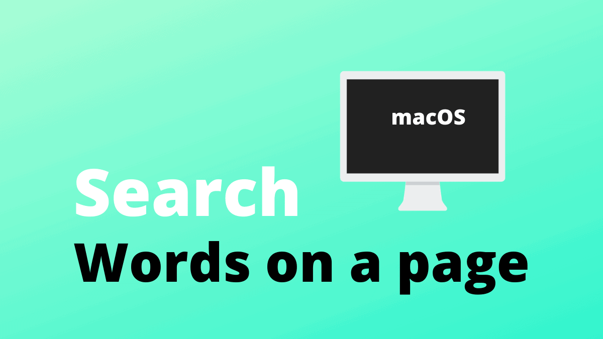 search for a word on mac]